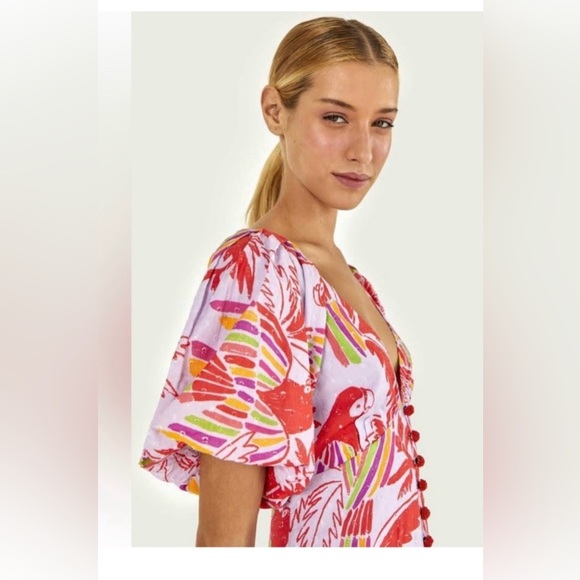 Farm Rio Lilac Bird Dress - Picture 2 of 8